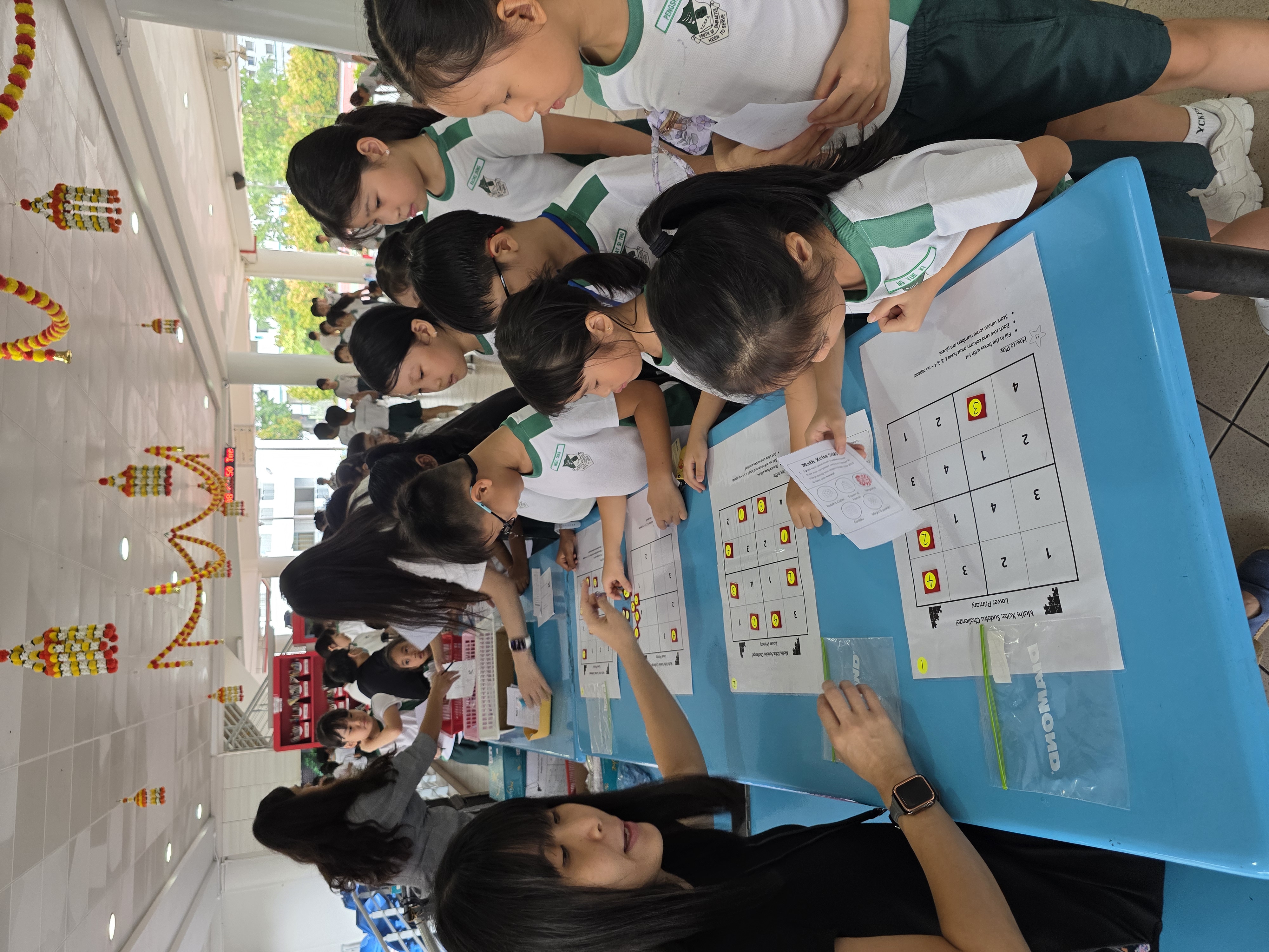 Students playing Sudoku during Math Excite